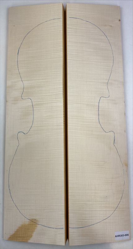 Set Curly Maple Back, Sides and Neck plank for Cello Unique Piece #006